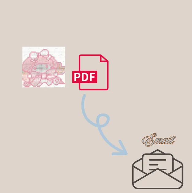 Pink Bow Melody Digital Pattern 