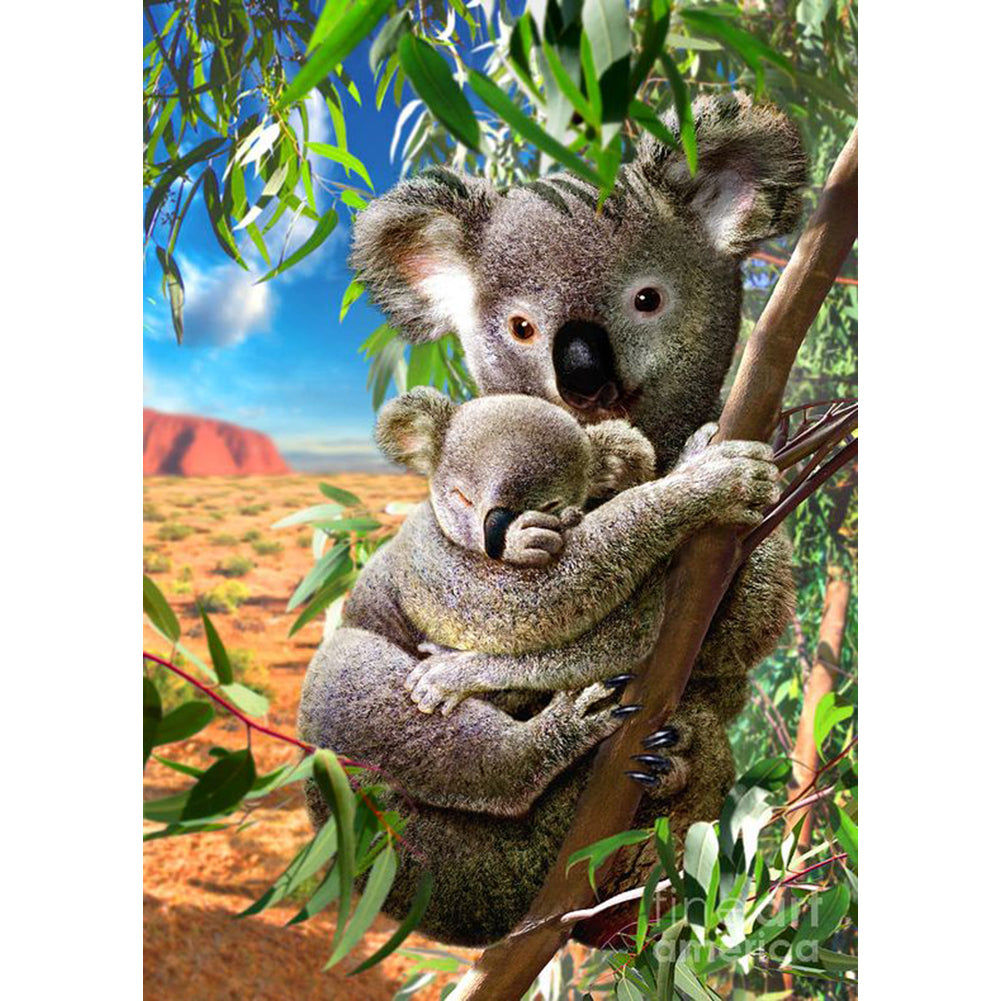 Cute Koala Round Full Drill Diamond Painting 30X40CM(Canvas) gbfke