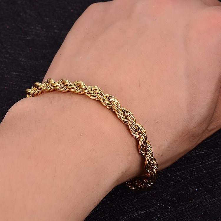 Chain&amp;Link bracelet homme Gold Color Dubai Ethnic AfricanMiddle East Bangles Jewelry Gifts