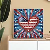 Diamond Painting-DIY Crystal Rhinestone Flag Love