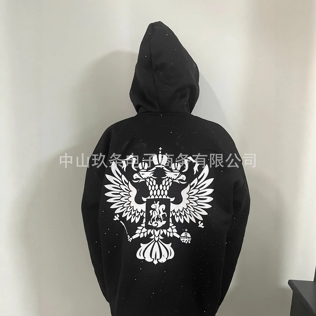 Athvotar Athvotar Autumn Winter Hooded Sports Wear Ninja Cap Print Pattern Wear Double Hat Design Y2K