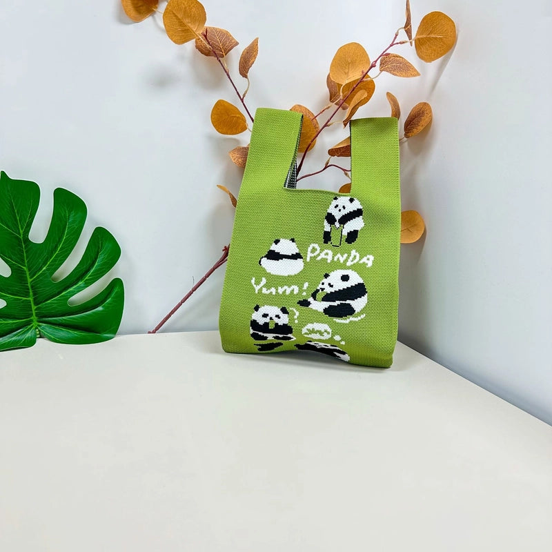 Gift Packaging Handbag Casual Knitted Handbag Woven Bag Multi-pattern Style Knitted Bag For Women