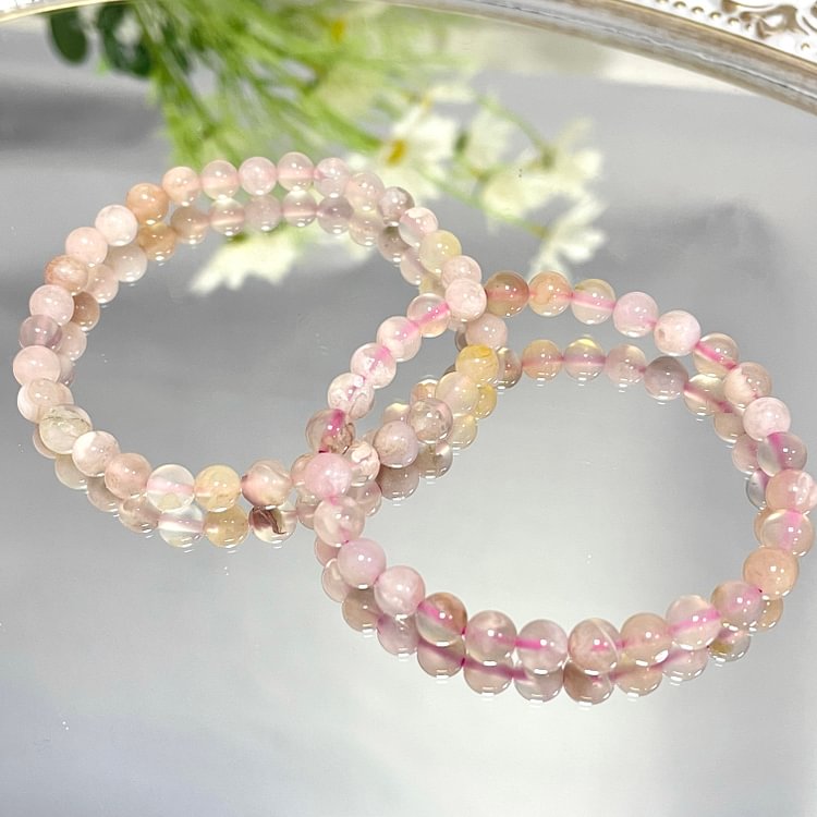 Flower Agate Bracelet 6mm/8mm