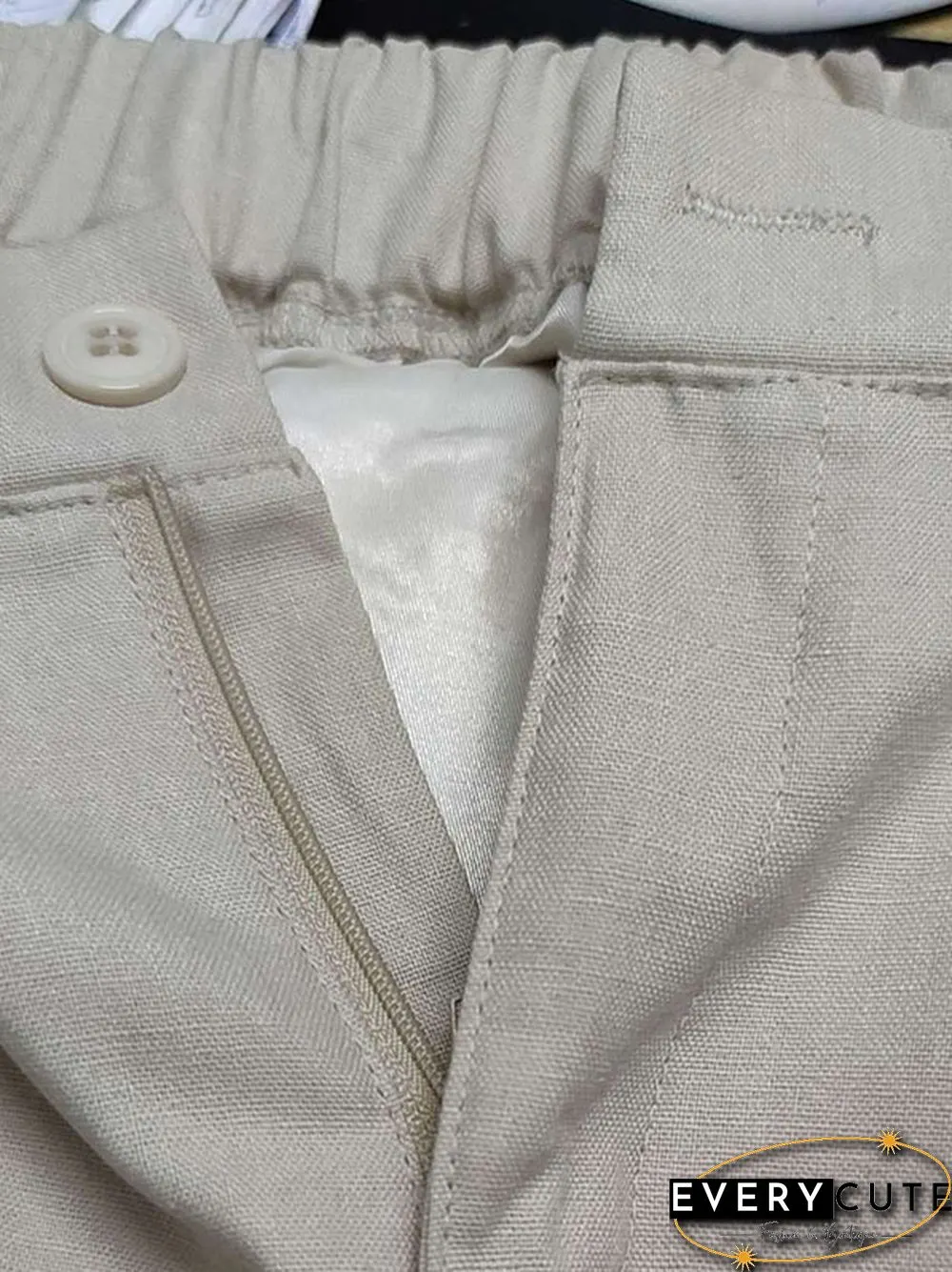 5 Colors Line Loose Casual Plus Size Wide-Leg Pants