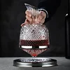 Luxury Wine Decanter Holder Tumbler Design Wine Decanter for Holiday Wedding Home, Argent jug 