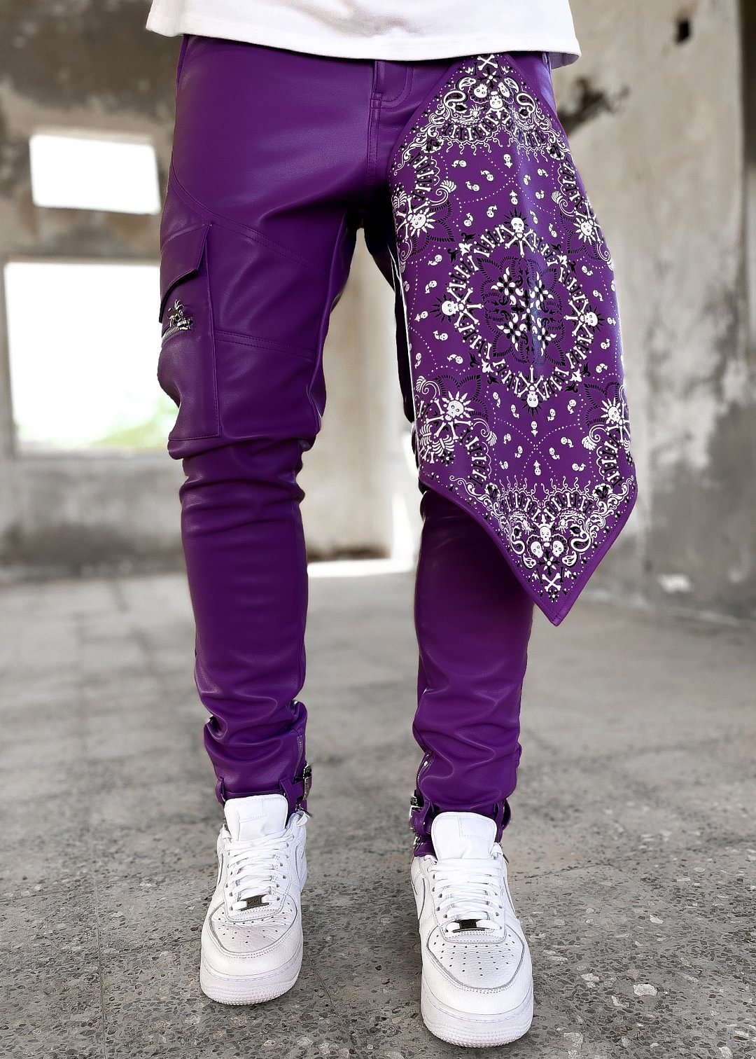 Electric Purple Dead Or Alive Leather Pant