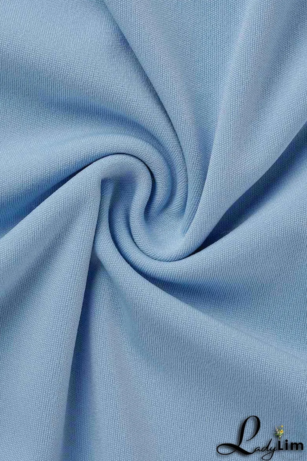 Cyan Fashion Casual Solid Patchwork Feathers O Neck Sleeveless Two Pieces