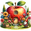 Gnome Hut-Partial 11CT Stamped Cross Stitch Bead Embroidery 36*36cm/14.17*14.17in tapestrymarket