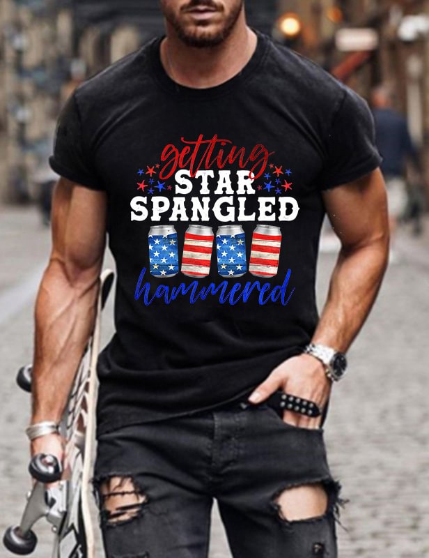 Getting Star Spangled Hammered Man T-Shirt