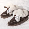 Gioiacombo&trade; Stivali da neve in peluche alla moda con fiocco invernale