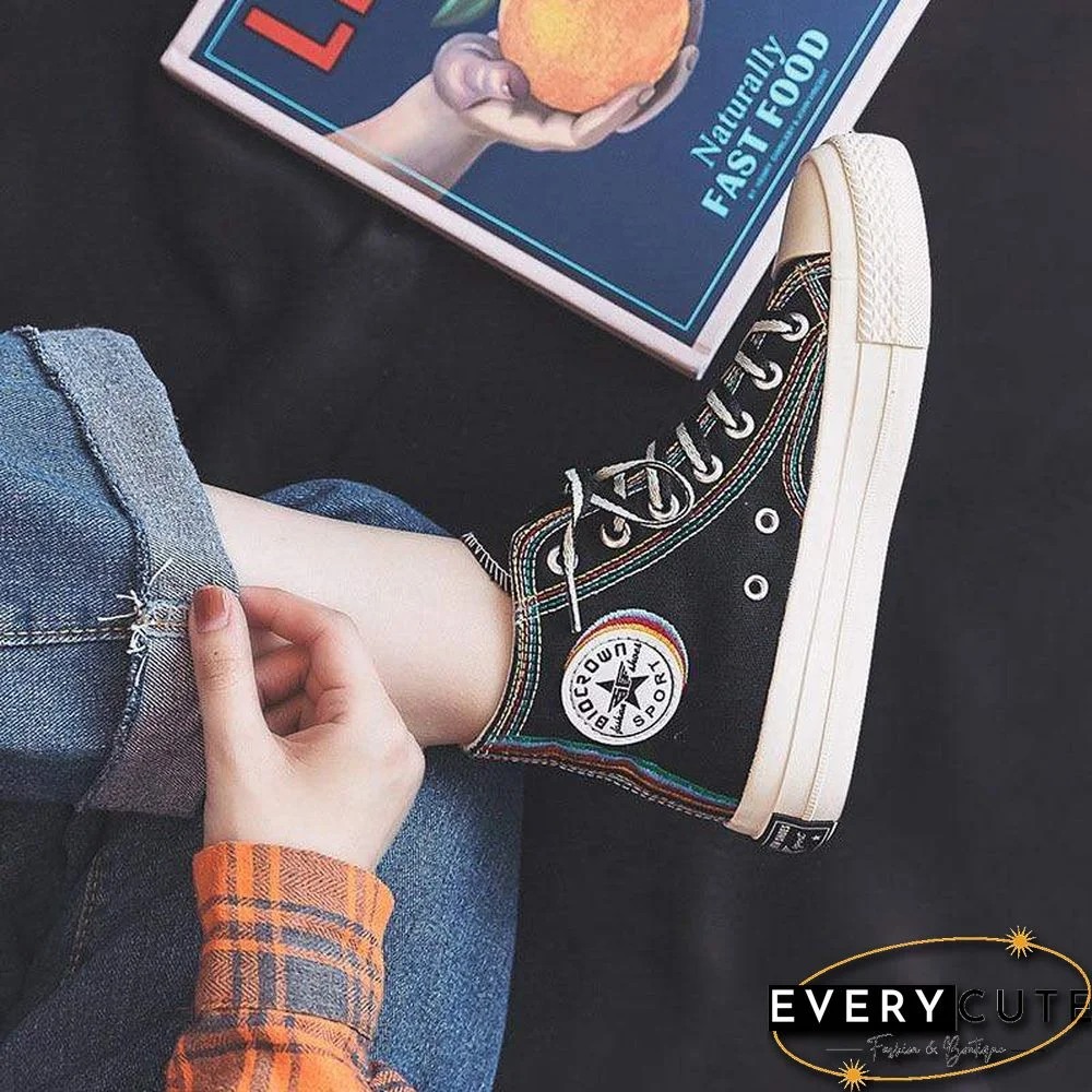 Women High-Top Canvas Shoes