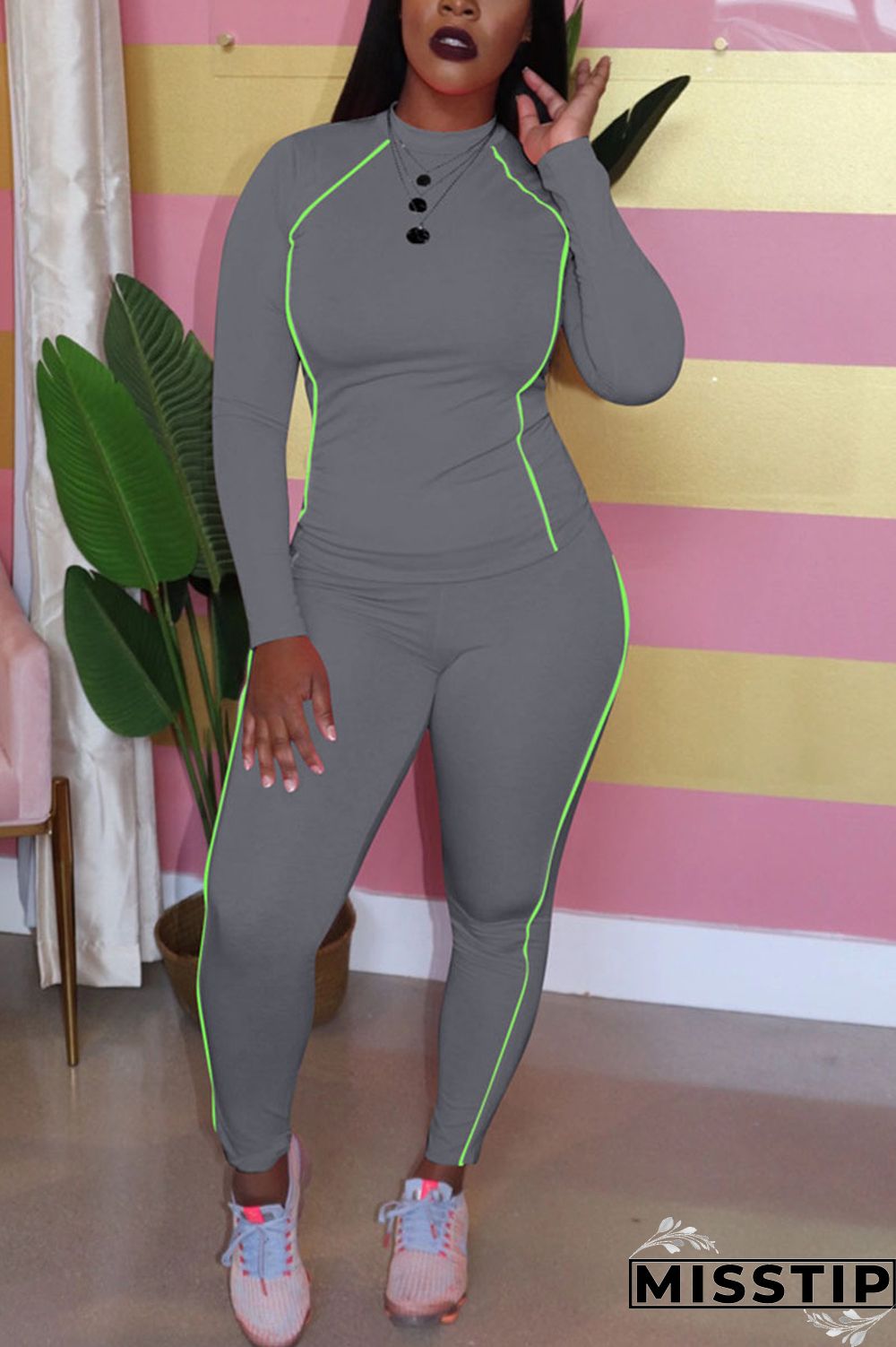 Orange Sexy Solid Patchwork O Neck Long Sleeve Two Pieces