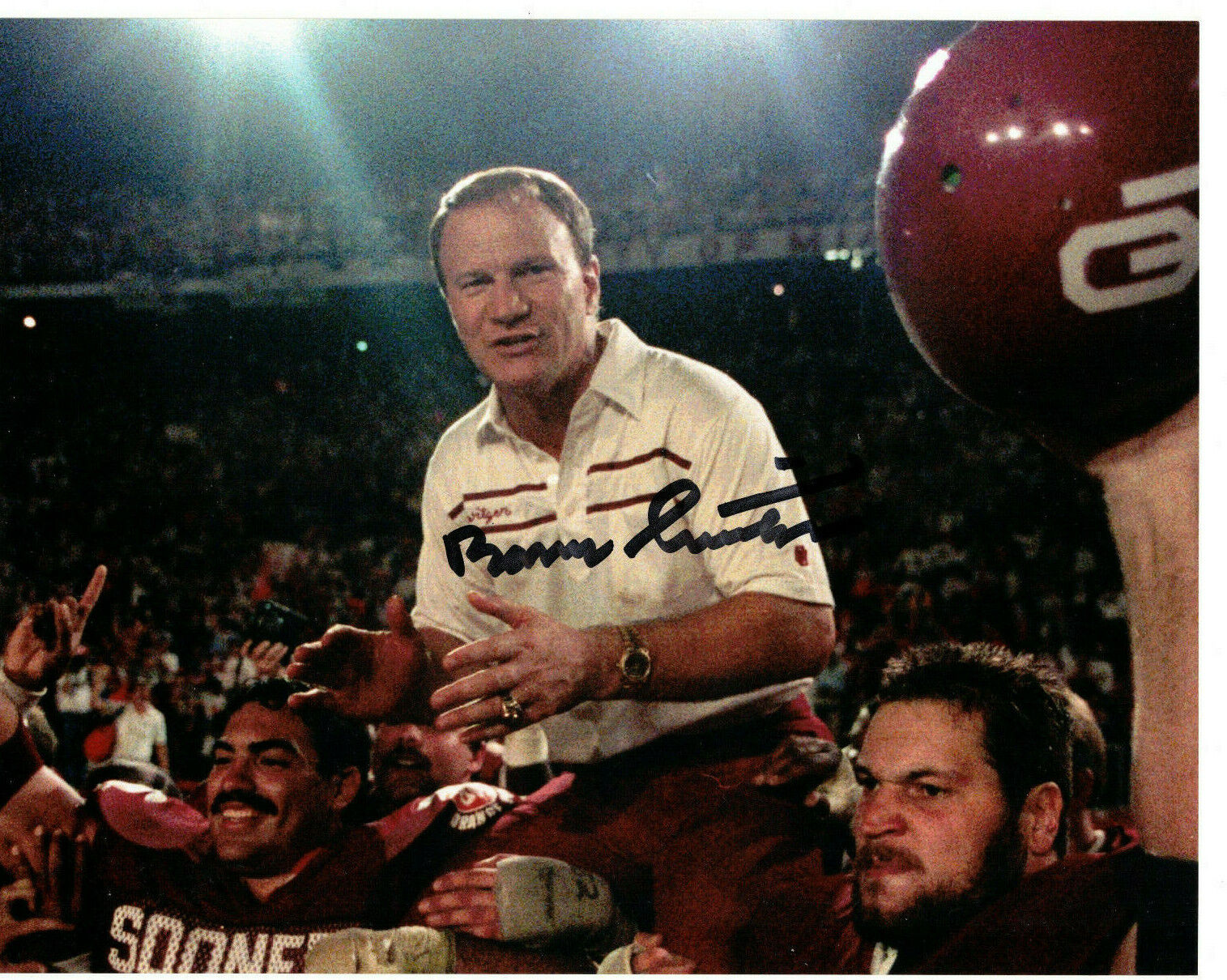 Barry Switzer Authentic Signed 8x10 Football Photo Poster painting Autographed, Oklahoma Sooners