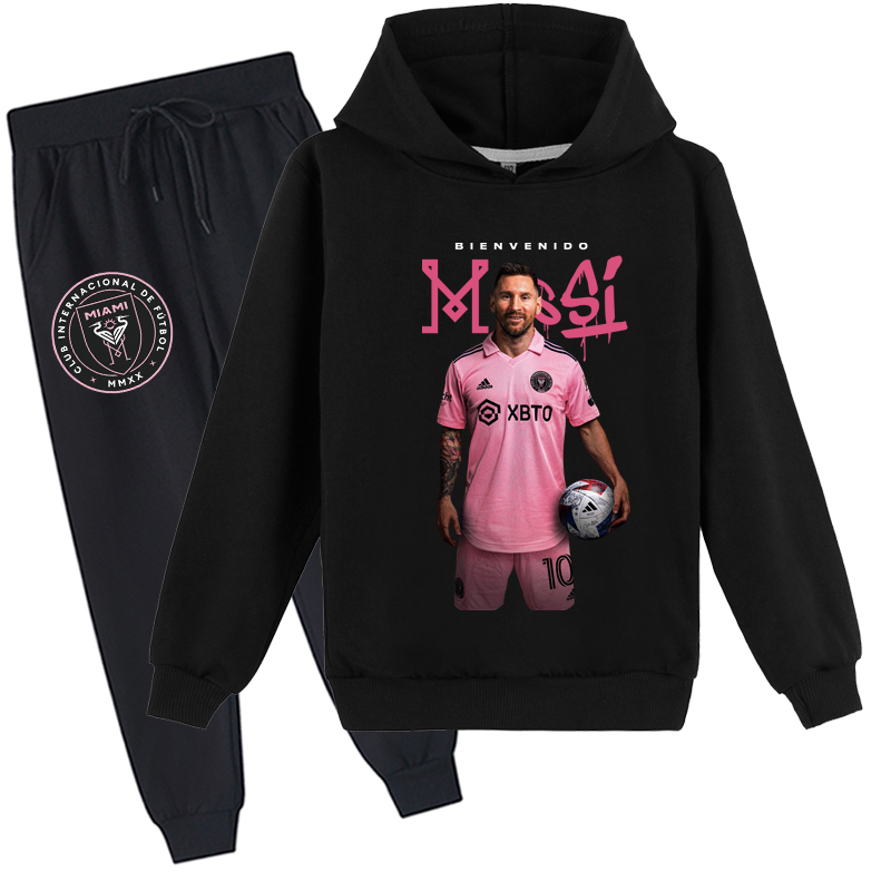 Mayoulove Messi Hoodie Set for Kids - Unisex Stylish Sweatshirt  Pants - Perfect Gift for Boys  Girls-Mayoulove