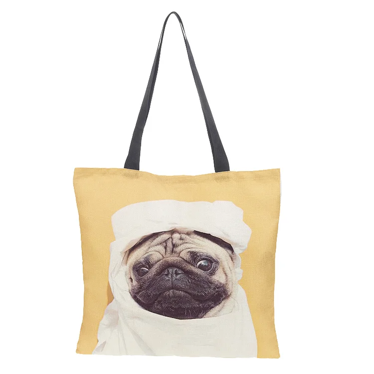 Linen Eco-friendly Tote Bag - Dog