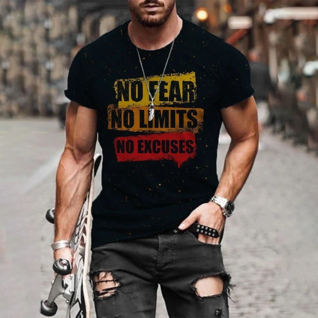 Mens Fashion English Printed T-shirt / [viawink] /