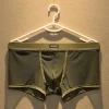 Men's Boxer Briefs Sexy Mesh Breathable Underwear Cool See-Through Soft Underpants