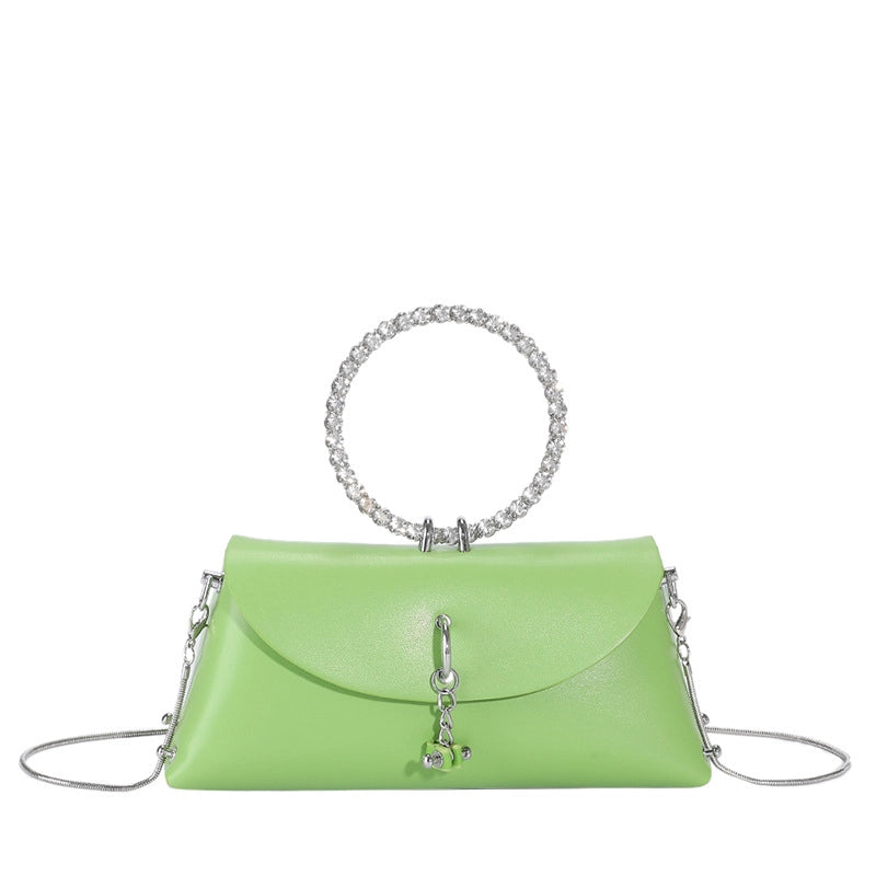 Women’s Medium Pu Leather Solid Color Streetwear Sewing Thread Square Flip Cover Handbag