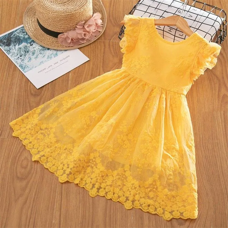 Girls Lace Dress New Year Costume Embroidery Christmas Dress Casual Wear Children Clothing Vestido Kids Dresses For Girls 3-8Y