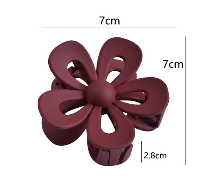 Women’s Sweet Flower Plastic Resin Stoving Varnish Hair Claws