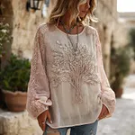 Women's Vintage Life Of Tree Celtic Art Art Comfy Long Sleeve T-shirt - Image 2