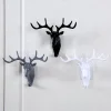 Deer head Self Adhesive Wall Hanger Hook resin craft key/cap/clothes claw ornament hanger Holder Home Decorations Accessories