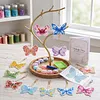 12pcs Flowery Butterfly Double-Sided DIY Diamond Painting Keychain Kit