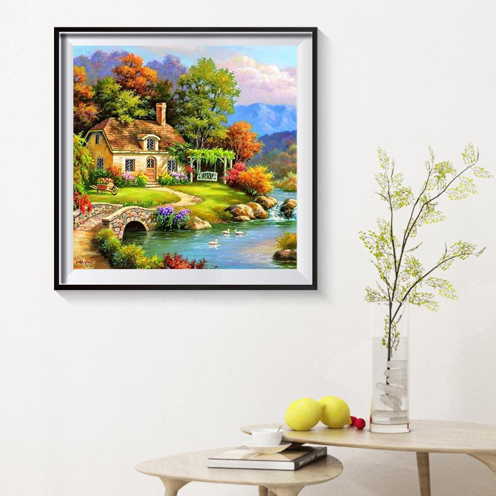 Diamond Painting - Full Round - Relaxing Village