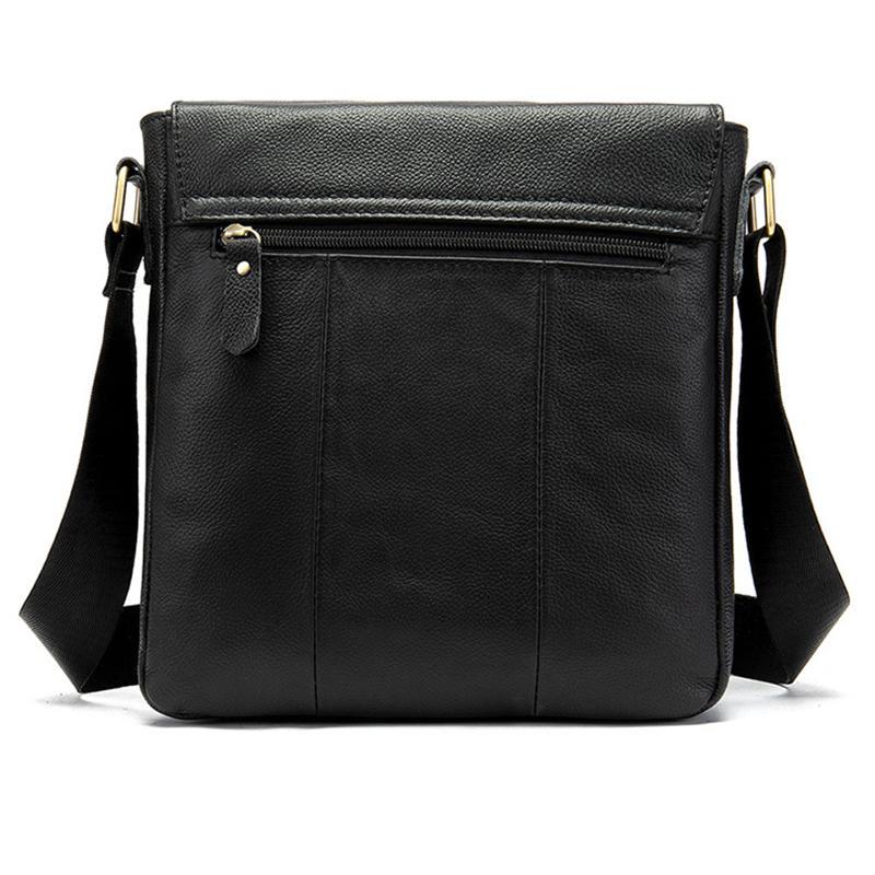 Men's Casual Vintage Style Leather Solid Color Crossbody Bag Shoulder Bag