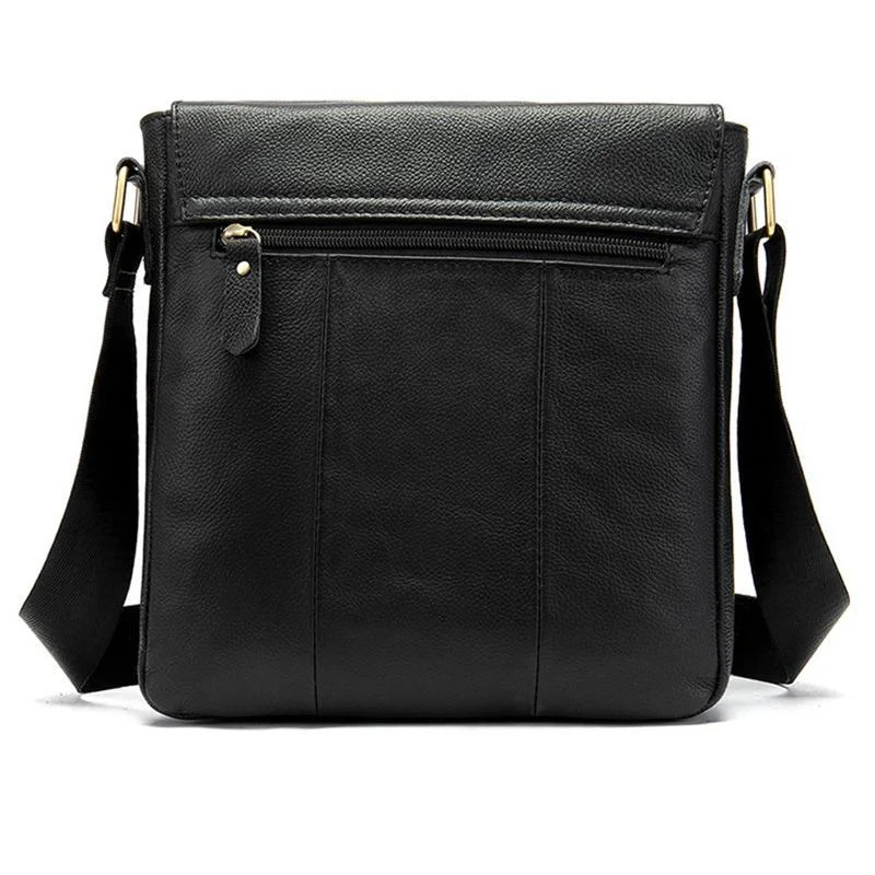 Men's Casual Vintage Style Leather Solid Color Crossbody Bag Shoulder Bag