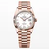 Rolex Day-Date 36 m128235-0070 Rose Gold White Dial Fluted Bezel (36mm) Super Clone