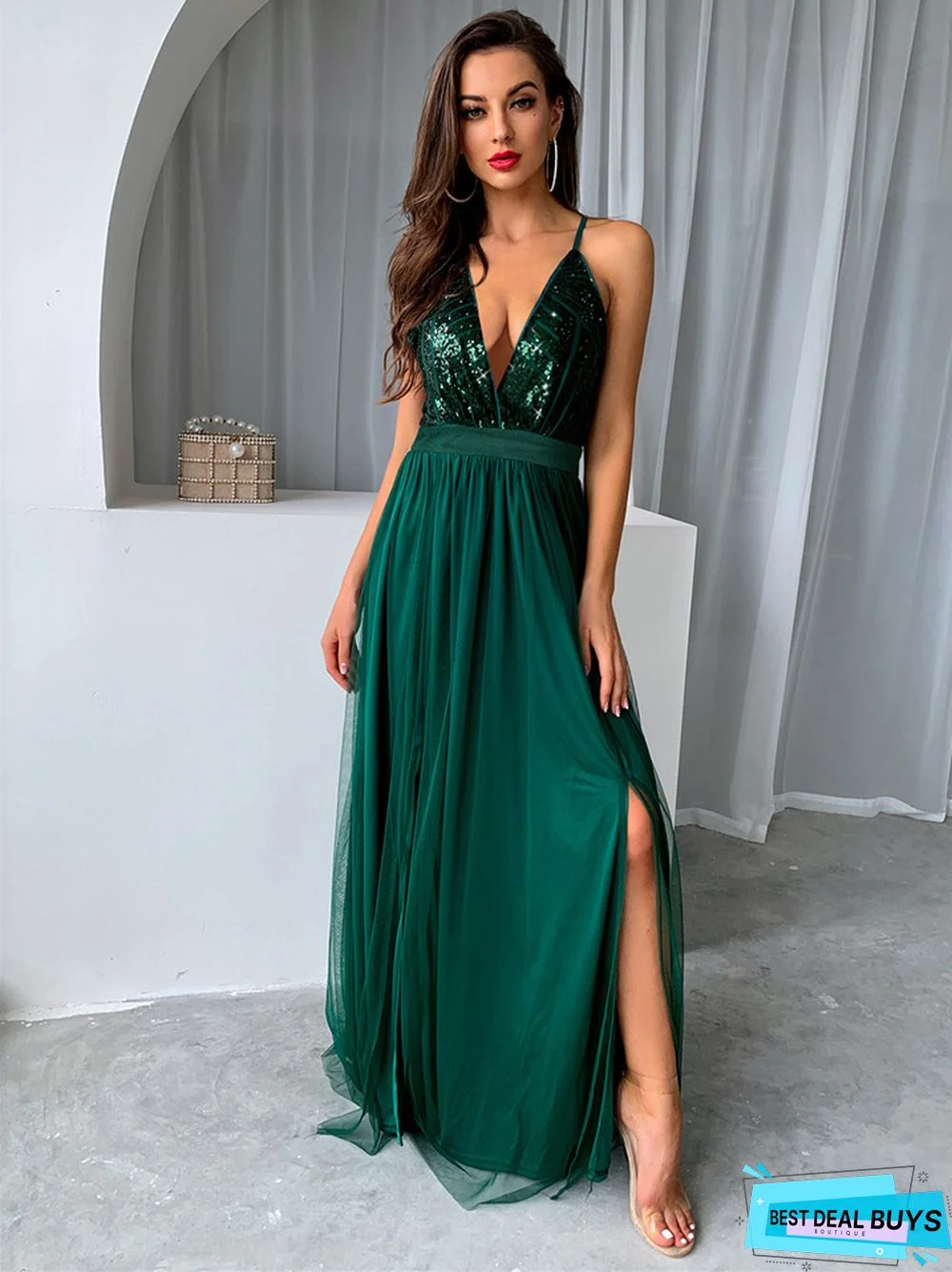 Sexy Suspenders Slits Big Swing Dresses and Dresses