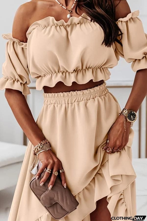 Windmill Off The Shoulder Midi Dress Suit