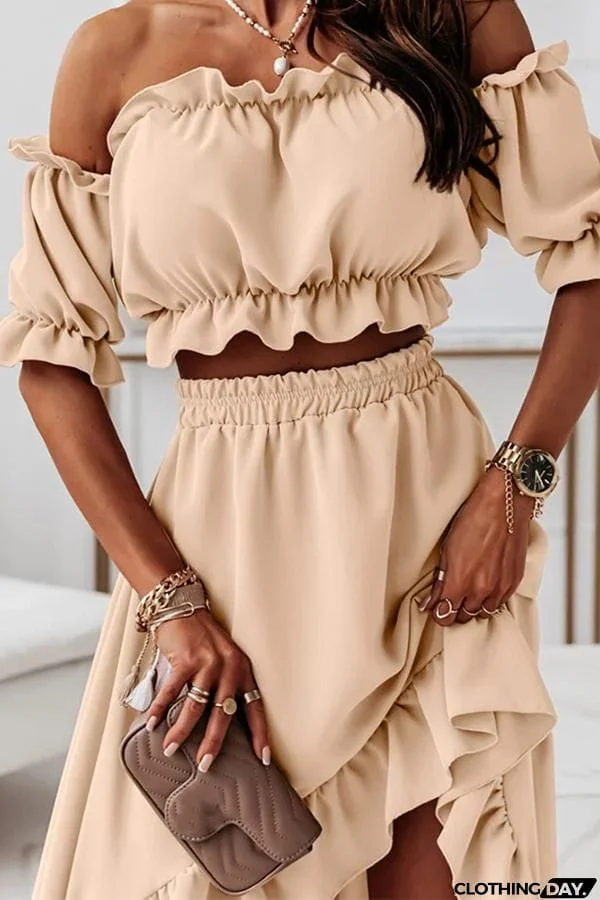 Windmill Off The Shoulder Midi Dress Suit
