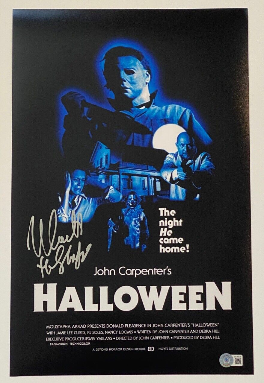 Nick Castle Signed Halloween 11x17 Movie Poster Photo Poster painting Michael Myers Beckett COA