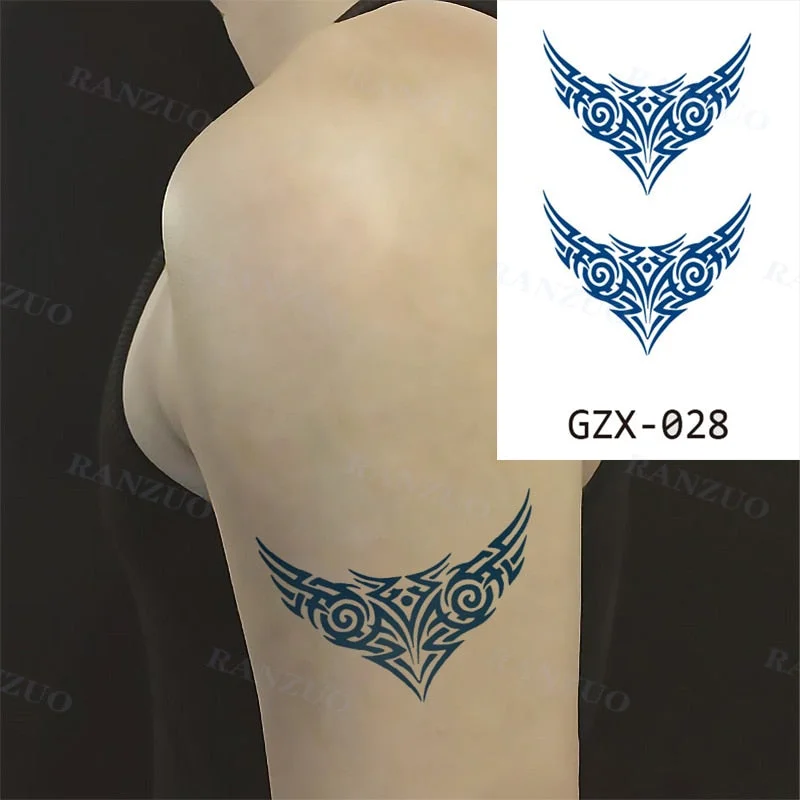 Waterproof Temporary Tattoos Stickers Temporary Tattoo for Women Men Fashion Art Tatoo Sticker Chest Stickers Neck Tattoo Fake