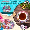 8Pcs Goblin DIY Wood Diamond Painting Coasters Kit with Round Base
