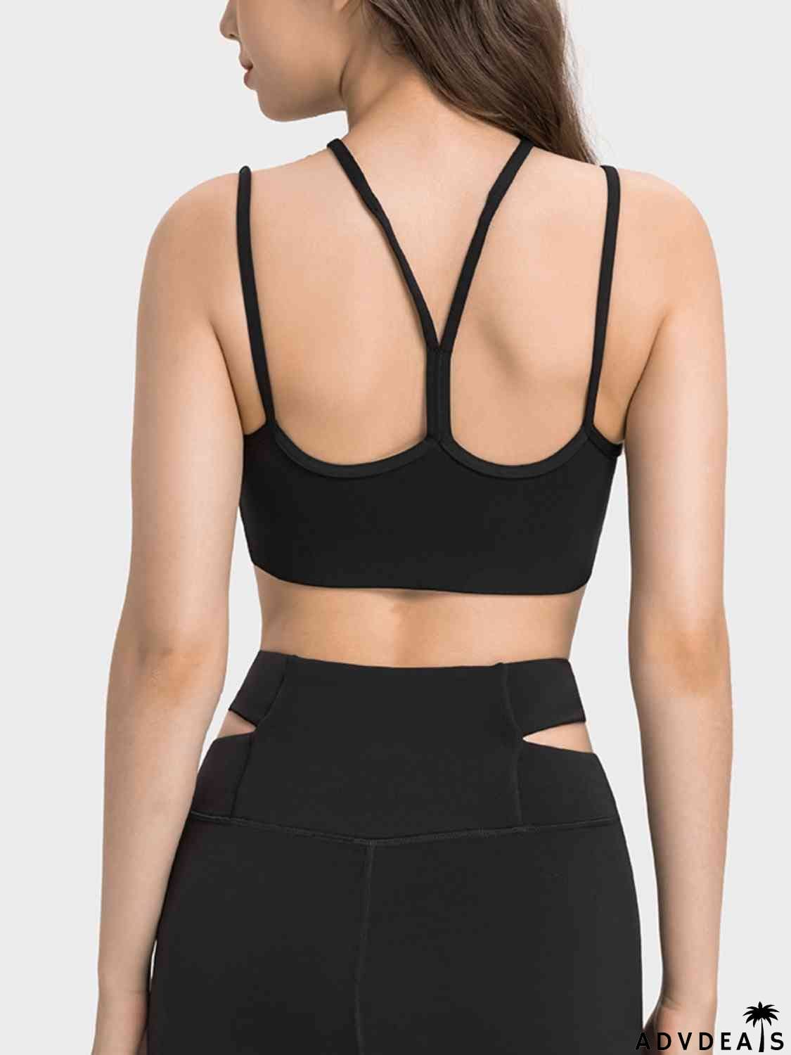 Double-Strap Cropped Sports Cami