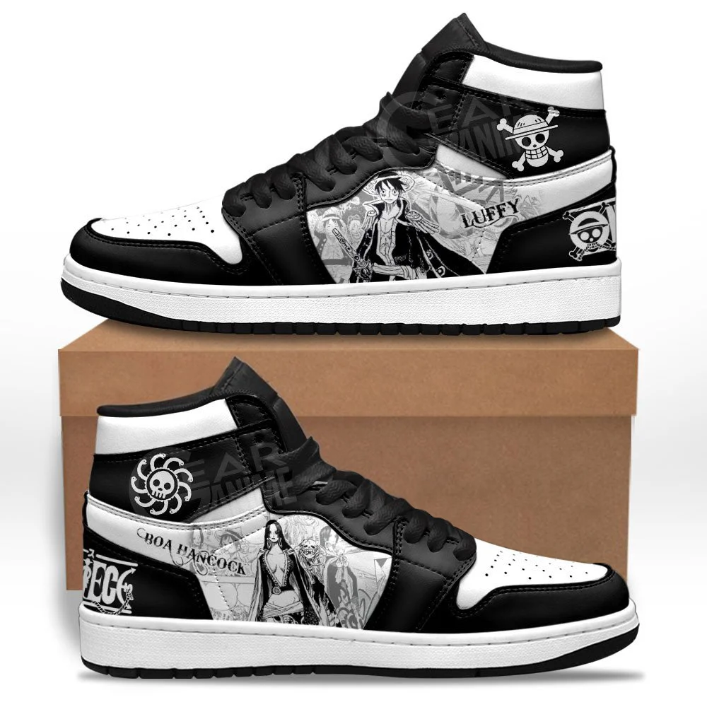Boa Hancock and Luffy Sneakers Custom One Piece Shoes Manga Style