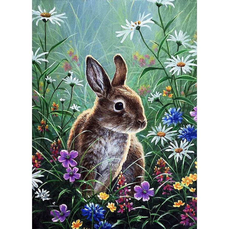 Rabbit Crystal  Full Round Diamond Painting 30*40CM