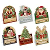 6Pcs DIY Pearl Diamond Painting Christmas Cards, 3D Greeting Card Craft Kits with Resin Pearls, Handmade Holiday Cards for Adults, Christmas Gifts & Decorations