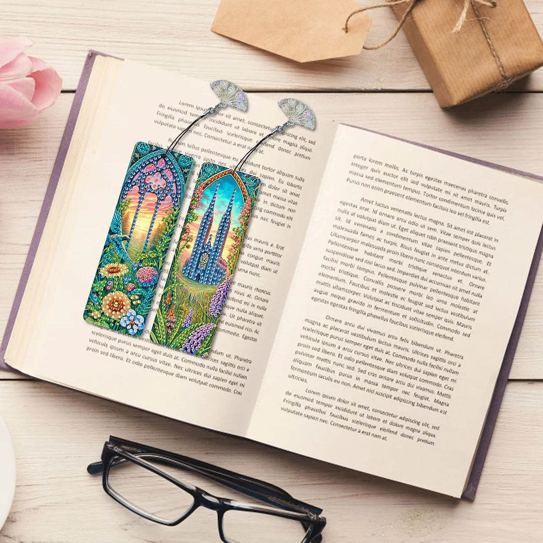 12Pcs Fairies and Flowers DIY Diamond Painting Bookmarks for Reading Enthusiasts