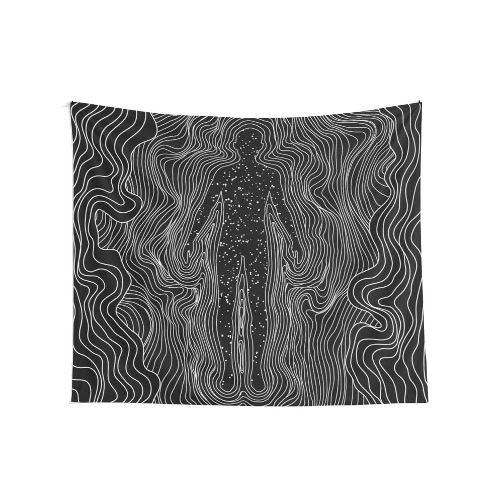 Abstract line Tapestry White Black Tapestry home art decoration tapestry Hippie Psychedelic Abstract Carpet Tapestries yoga mat