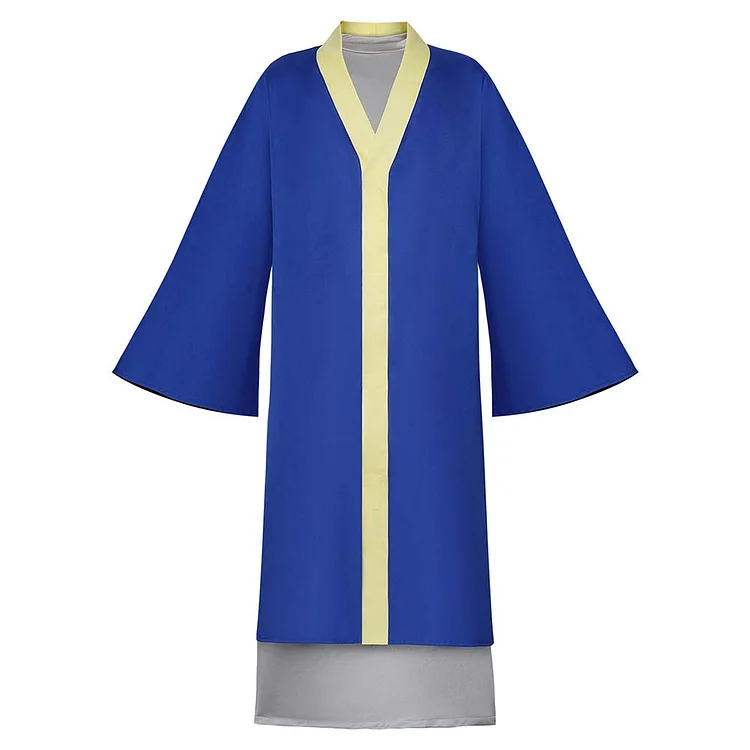 Anime Mashle: Magic And Muscles Season 2 (2024) Regro Burnedead Blue Robe Outfits Cosplay Costume Halloween Carnival Suit