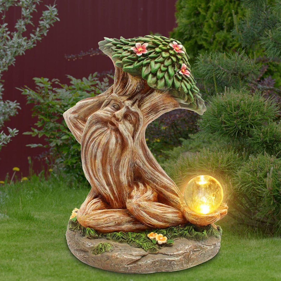 LED Dwarf Doll Resin Ornament Garden Decoration