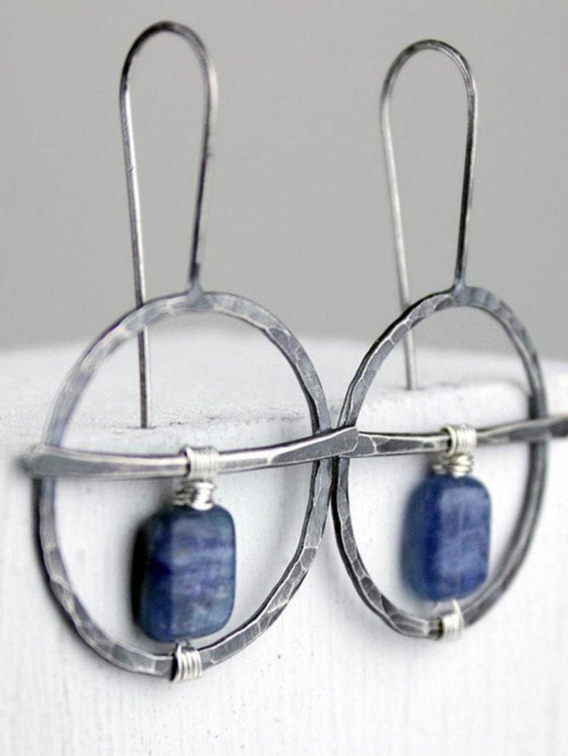 Vintage Handmade Natural Lapis Lazuli Earrings