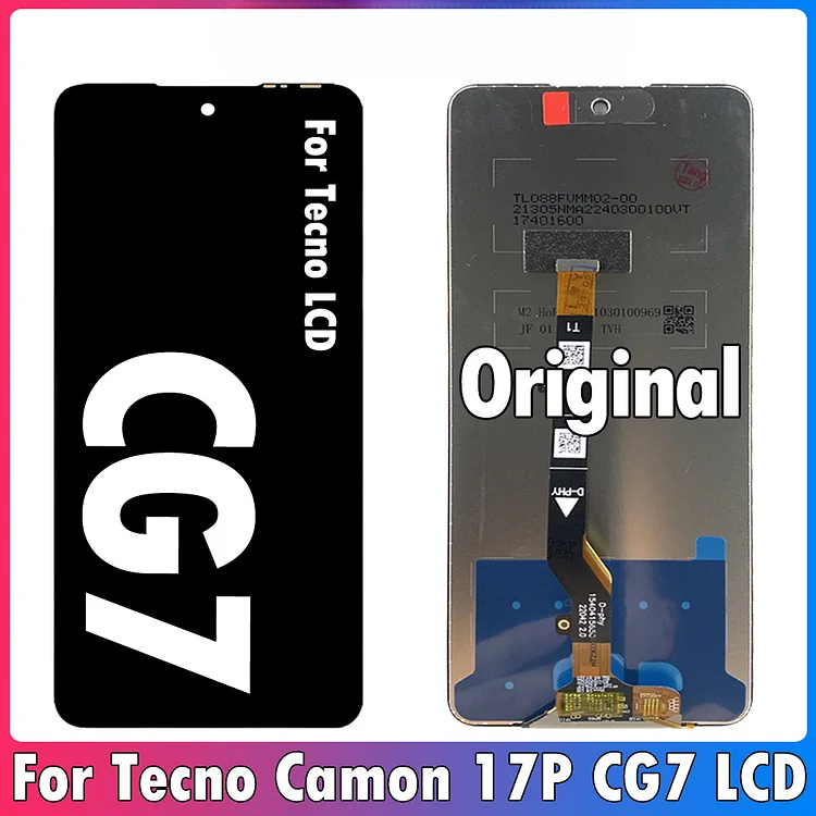 6.8 Inches Original For Tecno Camon 17P LCD Display Screen Touch Sensor Digitizer Assembly For Tecno CG7 CG7n LCD Repair Parts