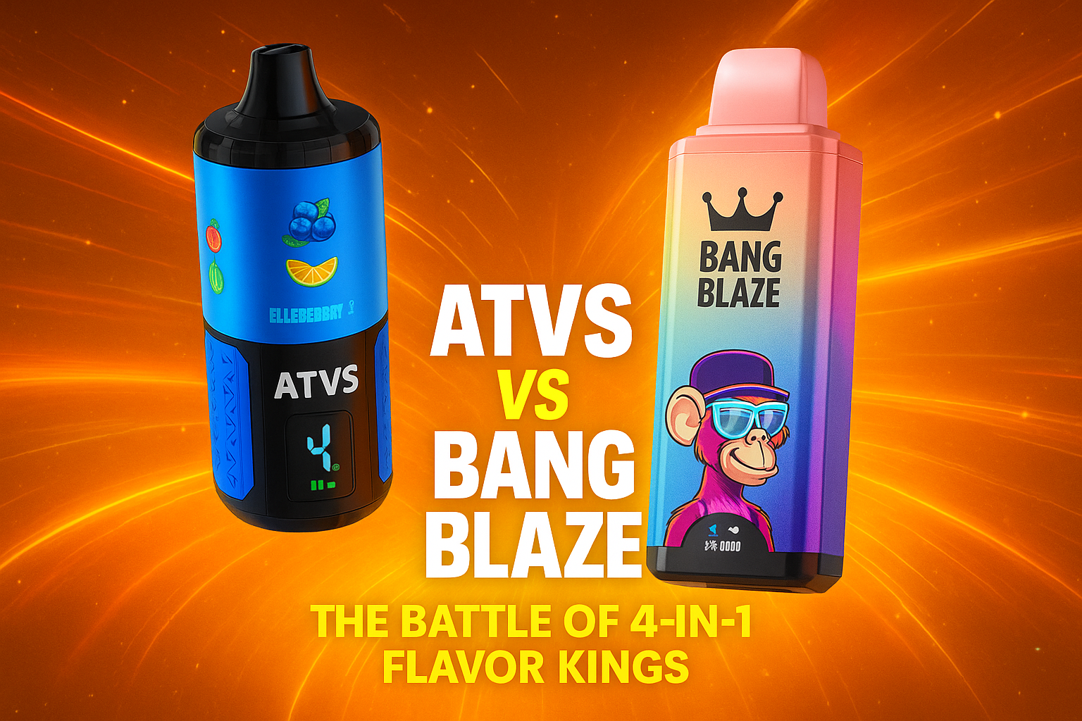 Flavor Power Showdown: BANG BLAZE vs ATVS 4IN1 Vapes CTYVape