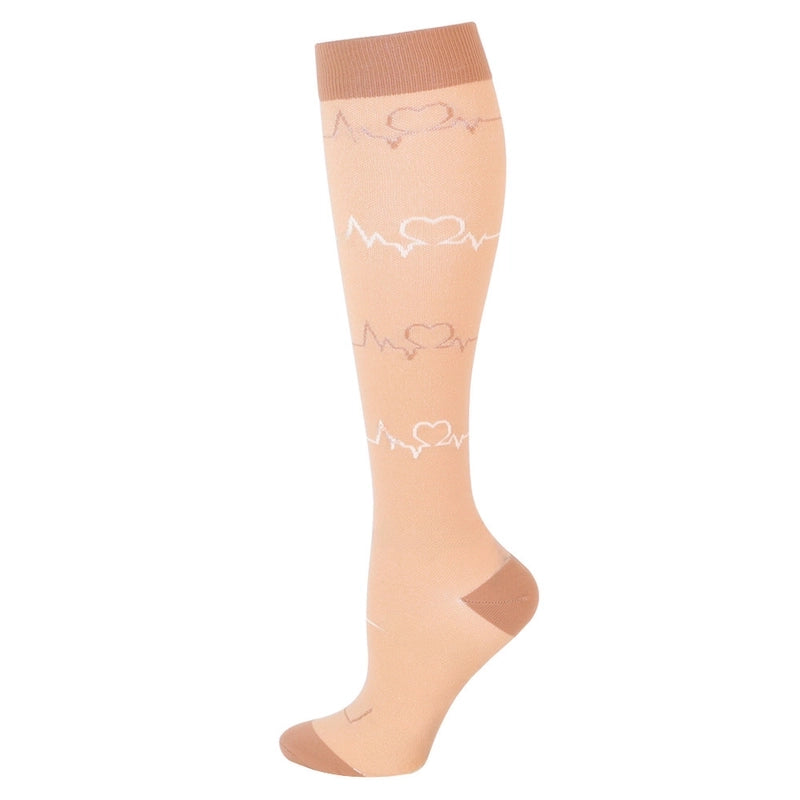 Compression Socks Calf Socks Printed Elastic Socks Sports Cycling Running Yoga Socks Men’s Long Tube Compression Socks Women