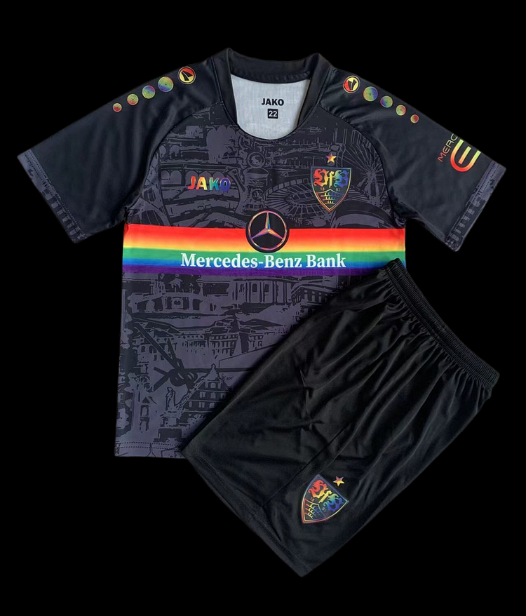 VfB Stuttgart Limited Edition Shirt Kit Kinder Mini Kit 2023-2024 - Black